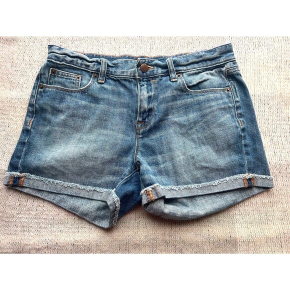 J.Crew Denim Roll Cuff Shorts,‎ Light Denim Wash Size 26 - Picture 1 of 9